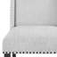 Chaises de salle à manger Yanis Modern Elegance avec garniture cloutée, ensemble de 2 - Gris clair