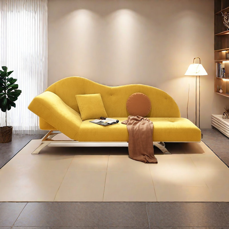Méridienne Cozy Tech, Leath-Aire jaune