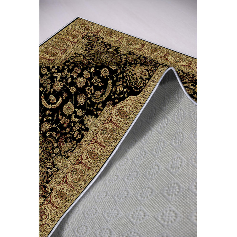 Eco-Friendly Black Carpet (23.6 x 39.4 inches), 100% Polyester, 650 g/m² | Antibacterial, Non-Slip PVC Dot Underside, 0.2 in Pile Height | Machine Washable, Perfect for Home & Office Use, Durable & Stylish Design