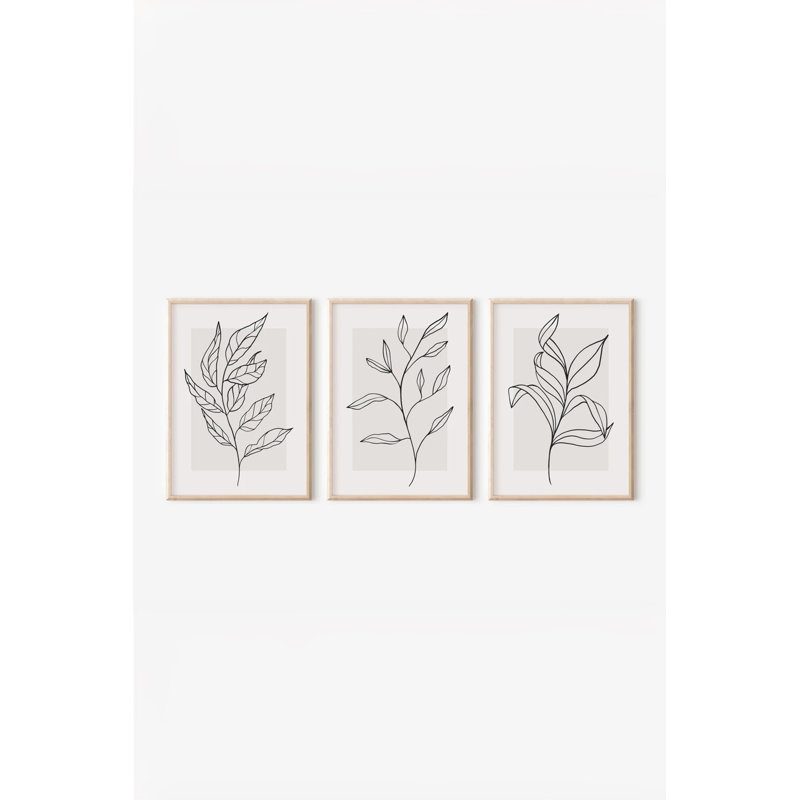 Elegant Decorative Framed Painting Set (3 Pieces), 12.9 x 18.9 inches | 100% Solid Wood Frame (Thickness: 0.8 inches), 100% MDF Artwork | Vibrant Digital Printing, Perfect for Living Room & Office Décor