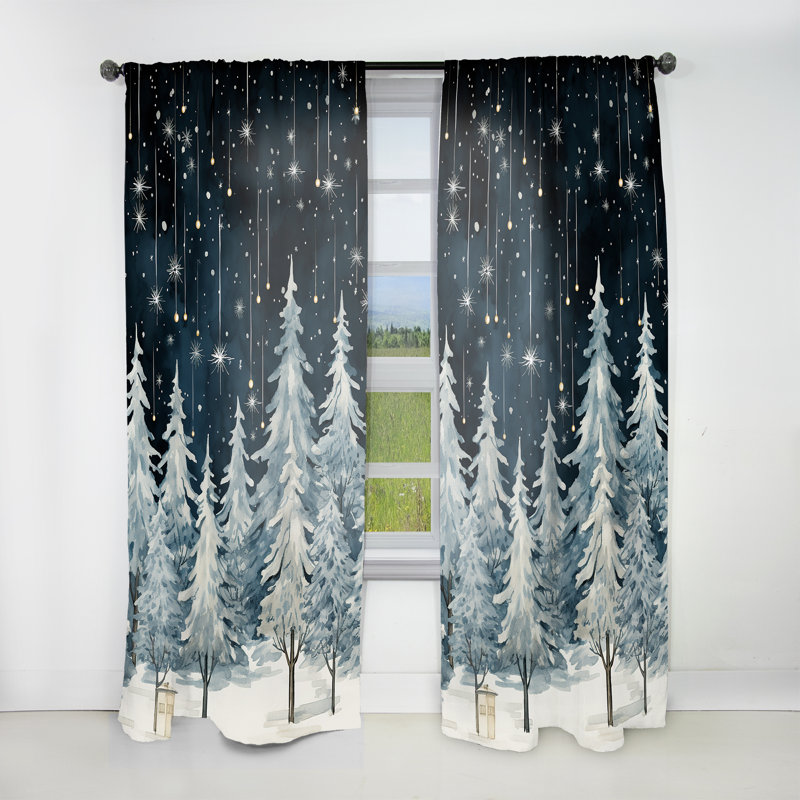 Hughett - Rideau en velours floral - 1 panneau, L 52 po x L 120 po