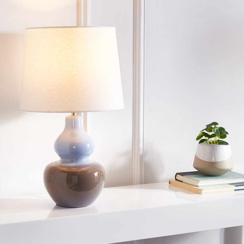Lampe de table blanche / brune 25,5 po Oriel