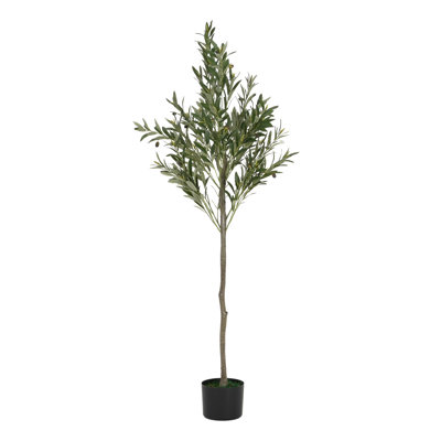 66" Artificial Olive Tree with Pot
