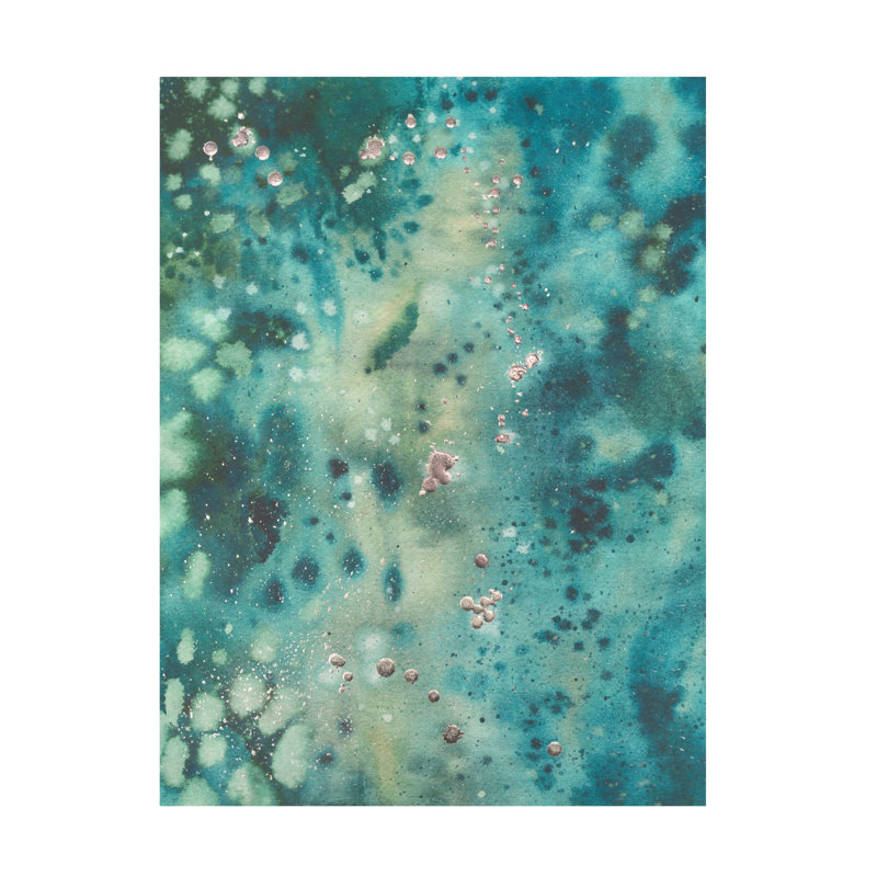 Art mural sur toile tendue - "Algae Bloom I" Grace Popp pour décoration de salon, de chambre à coucher ou de bureau - 35 x 47