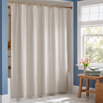 Zatanna Cotton Striped Shower Curtain