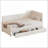 Twin Size L-Shaped Corduroy Daybed with 2 Storage Drawers, MDF&amp;Plywood Frame, No Box Spring Needed, Beige for Guest Room