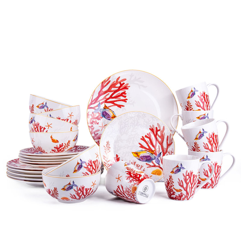 Service de table Rosecliff Heights Azareya Bone China - Service pour 6