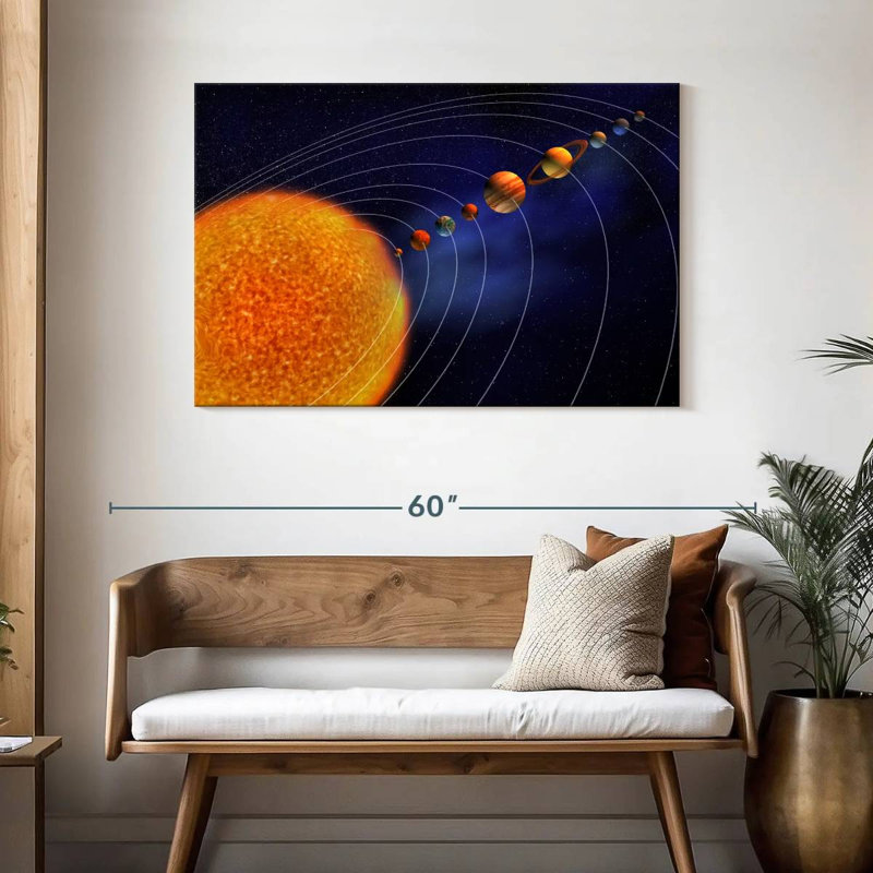 Oberle Solar System Planetary Orbit, 30" H x 45" W