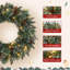Warm White LED Battery-Operated Pine Garland | PVC Mix, Flexible for Fireplace Mantle, Stairs & Indoor/Outdoor Holiday Decor-618336919-618336918