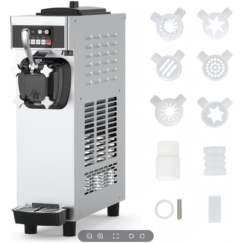 Commercial Soft Serve Ice Cream Machine with LED Display & Pre-Cooling | Simple Button Controls for Restaurants, Cafes & Dessert Shops