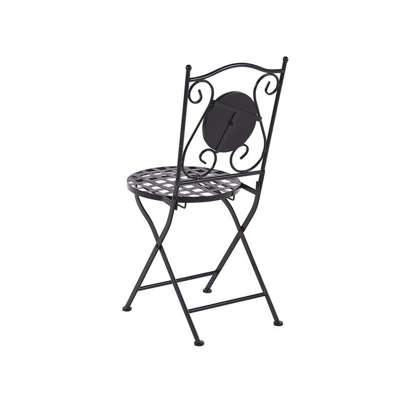 Ousley 2 - Person Metal Patio Dining Set with Round Table