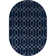 Glam Navy Blue Silver Area Rug