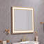 Miroir de salle de bain mural à DEL avec lumière élevée et anti-buée séparément