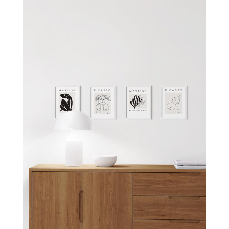 Cadres photo en métal (ensemble de 15), Blanc, L 6 po x H 8 po