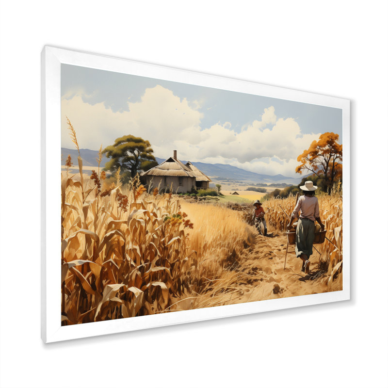 «African Harvest Abundance IV», reproduction sur toile, H 24 po x l 32 po x P 1 po, Cadre photo blanc
