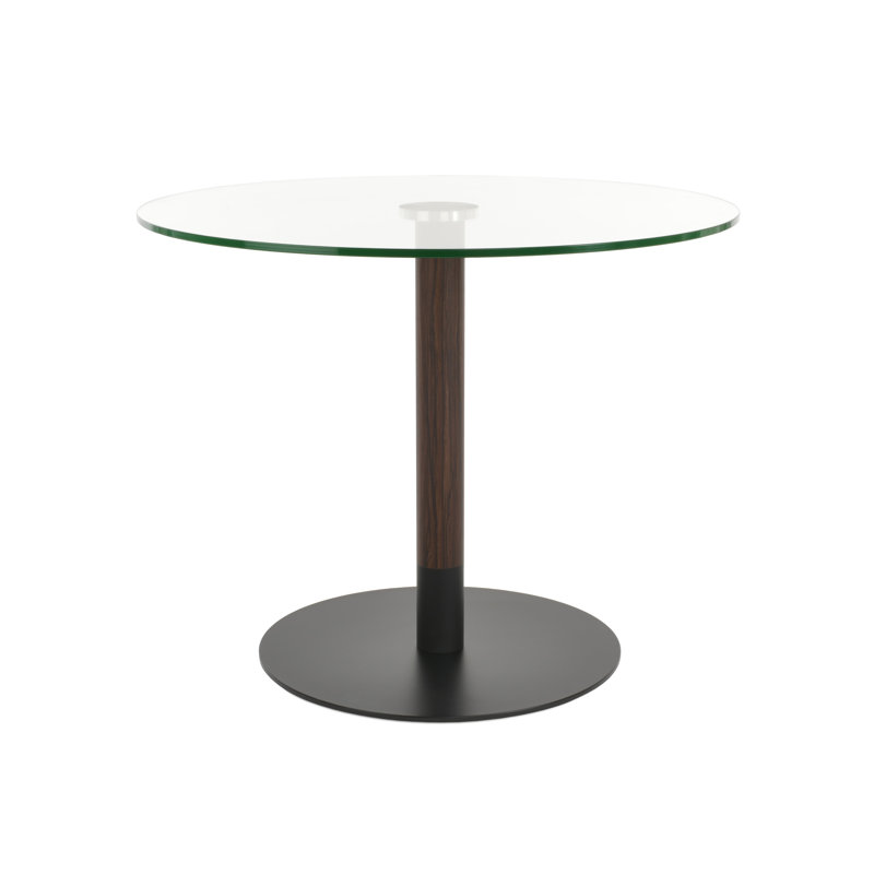 Table de salle à manger Tango, L 40 po x L 40 po, Noir / brun