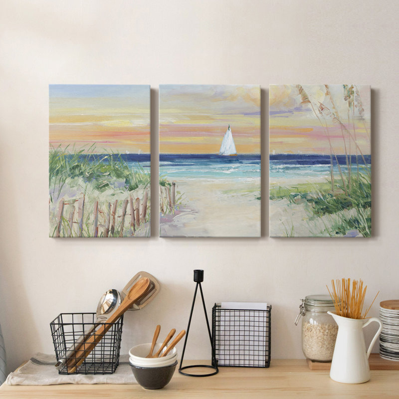 " Set Sail " 3 - Pieces, 12" H x 24" W x 1" D