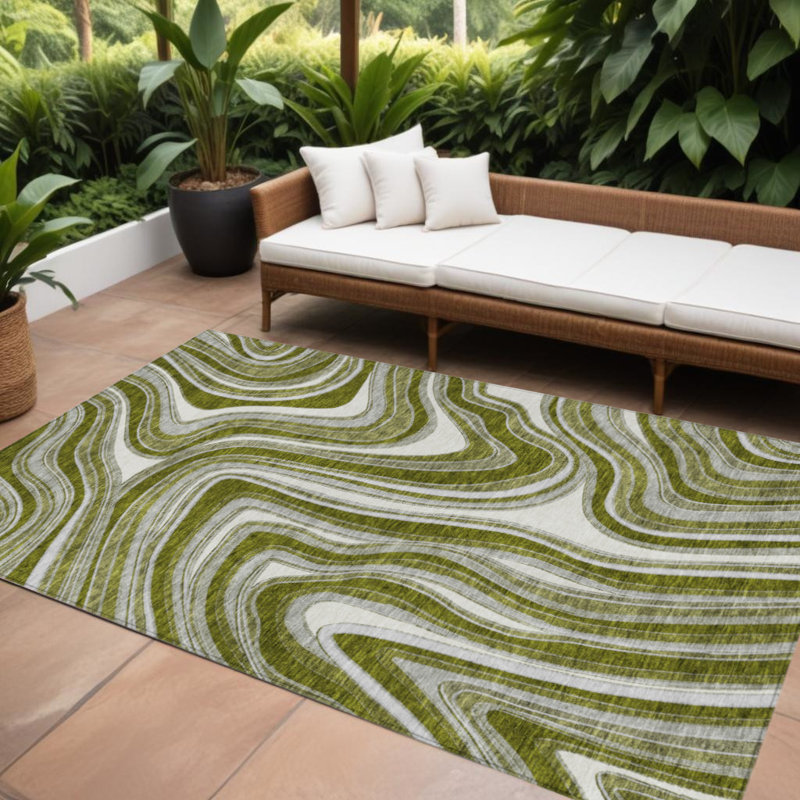 Tapis intérieur gris lavable abstrait 10 pi x 14 pi