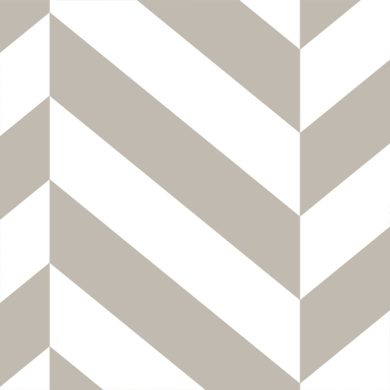 Panneau de papier peint adhésif et adhésif à peinture unie chevrons, Gris chaleureux, L 2 pi x L 18 pi