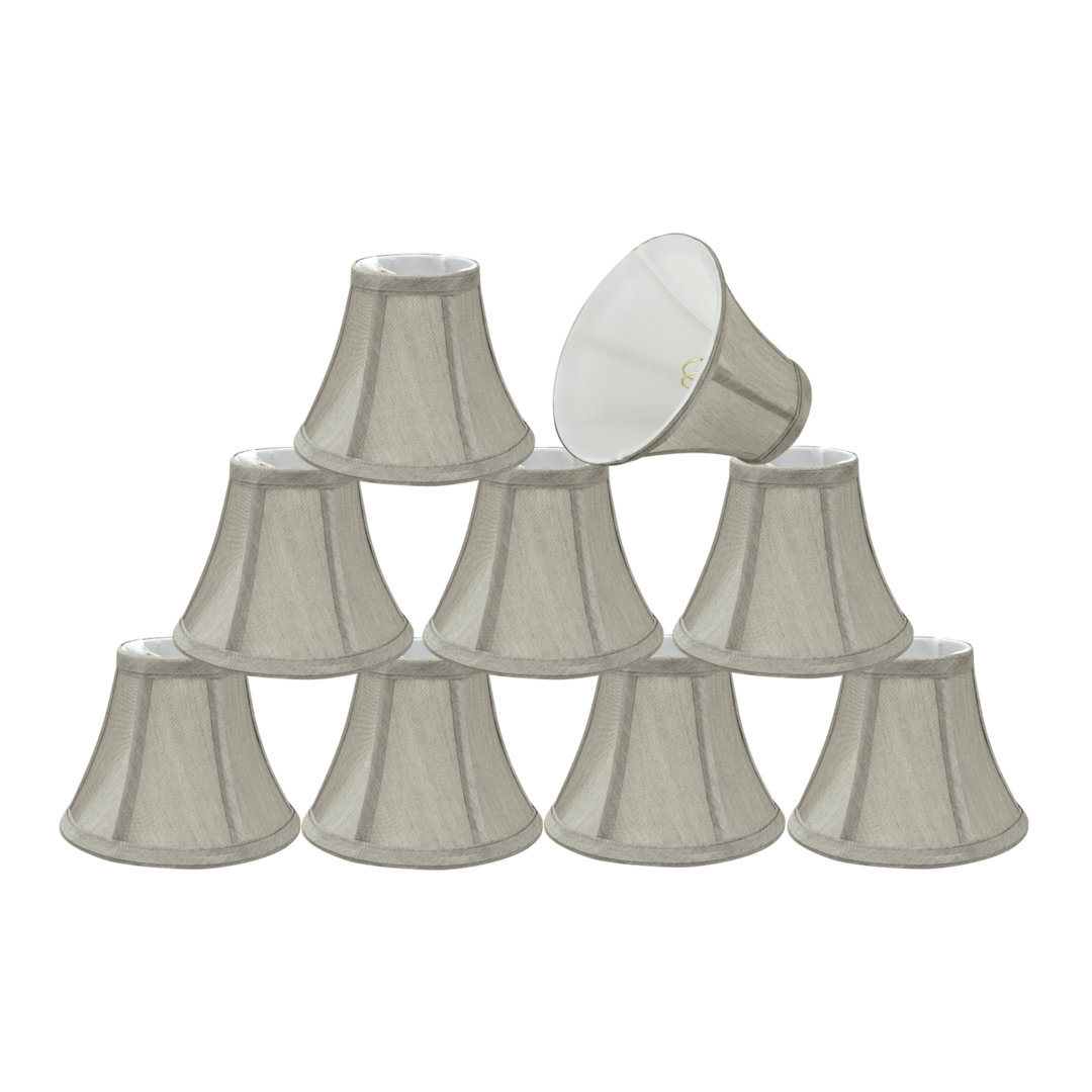 5" H Silk/Shantung Bell Lamp Shade ( Clip On ) (Set of 9) Aspen Creative Corporation 