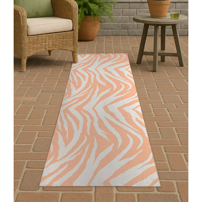 Zebra Patch Non-Slip Outdoor Rug