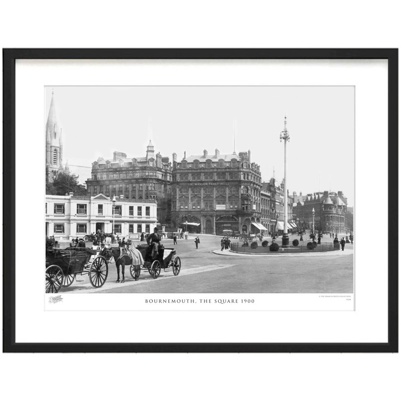 Bournemouth, The Square 1900 by Francis Frith - Single Picture Frame Print, 45cm H x 60cm W x 2.3cm D