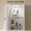 Armoire de salle de bain autoportante 68 po de hauteur 68 po - Éclairage, rangement, portes (bois massif / bambou, 4 finitions)