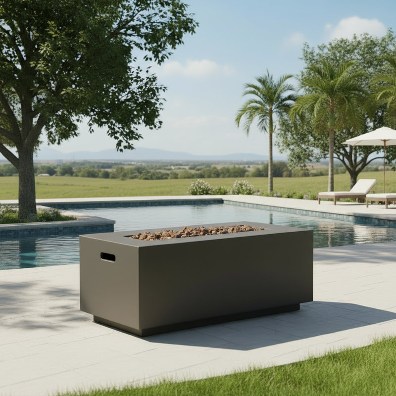 Foyer rectangulaire 40 pouces - 40 000 BTU (gris foncé)