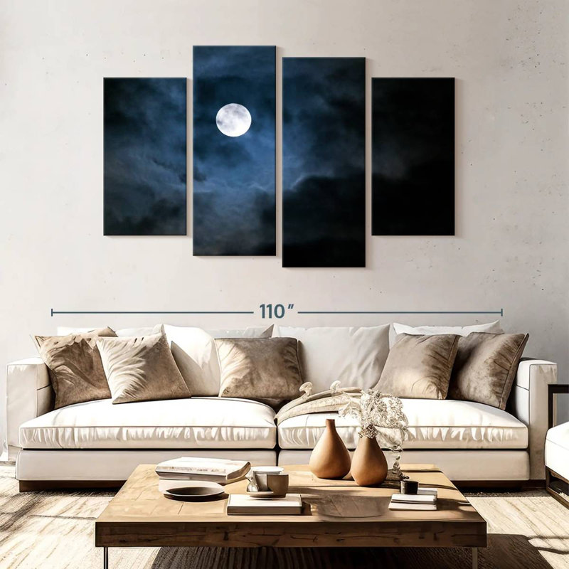 Oberle majestueux pleine lune, H 54 po x l 84 po