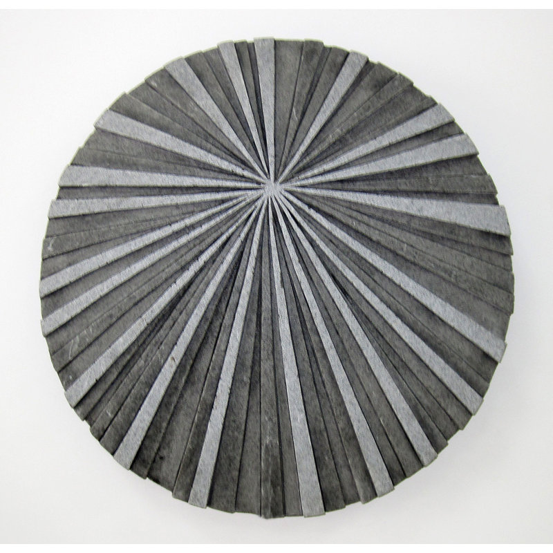 Décoration murale ronde grès, H 23 po x l 16 po x P 17 po