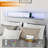 Queen Bed Frame with Storage Headboard and LED Lights Metal Platform bed with Charging Station