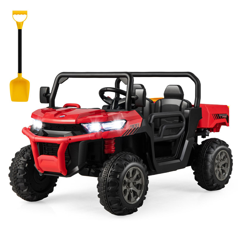 Homdox 24V 2 Seater All-Terrain Vehicles Battery Powered Ride on Toy with Remote Control, Red