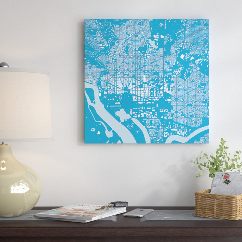 « washington d.c. », impression carrée sur toile tendue, H 12 po x l 12 po x P 0,75 po