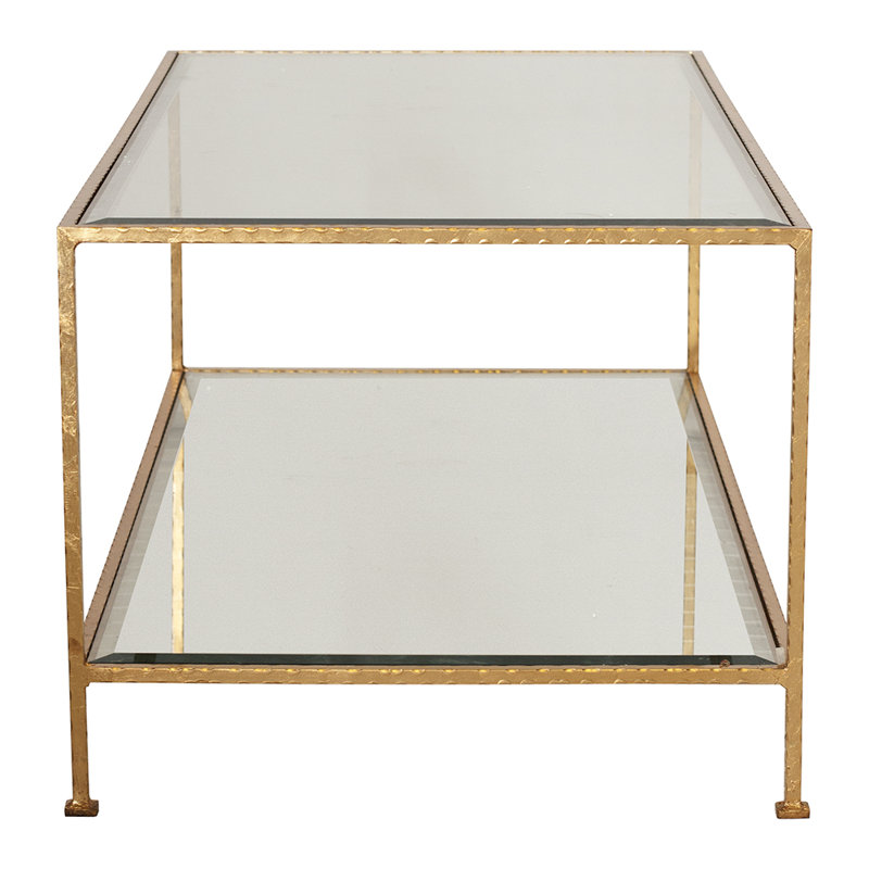 Taylor Coffee Table, Hammered Gold Leaf
