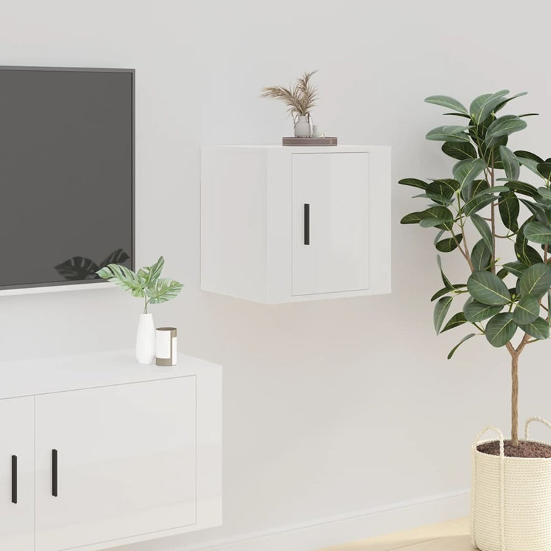 Orose TV Stand for TVs up to 28", High Gloss White
