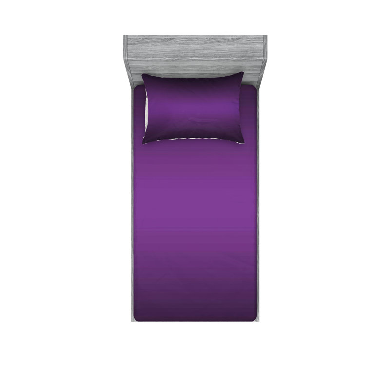 Drap-housse et coussin décoratif Ambesonne, Ensemble de draps pour lit simple + 5 pièces supp