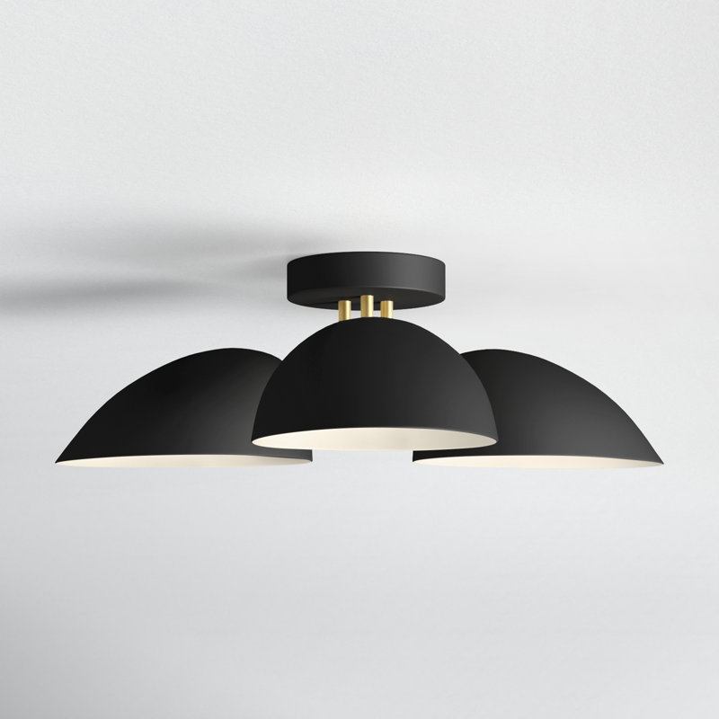 Adarna Semi Flush Mount, Midnight Black