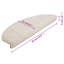 Carpet Stair Treads White 65x21x4 cm