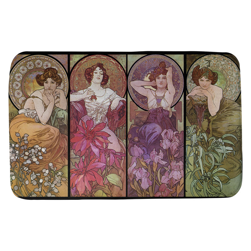 Tapis pour salle de bain Magdaleno, l 17 po x L 24 po