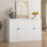 Armoire de rangement moderne avec 4 portes, armoire à café l 49 po, buffet de cuisine pour le salon et la cuisine