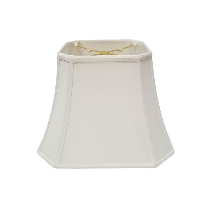 Silk Bell Lamp Shade, White, 10.25" H x 12" W x 12" D