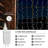 ProductWorks Indoor/Outdoor 300 LED-Faceted Berry String Light Curtain with 8-Function Controller, 6.5ft x 10ft-621724530