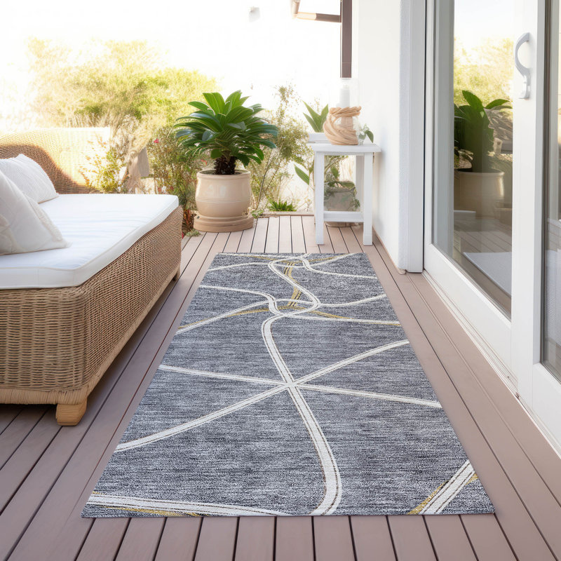  Aleg Area Rug with Non-Slip Backing, Runner 2'3" x 7'6"