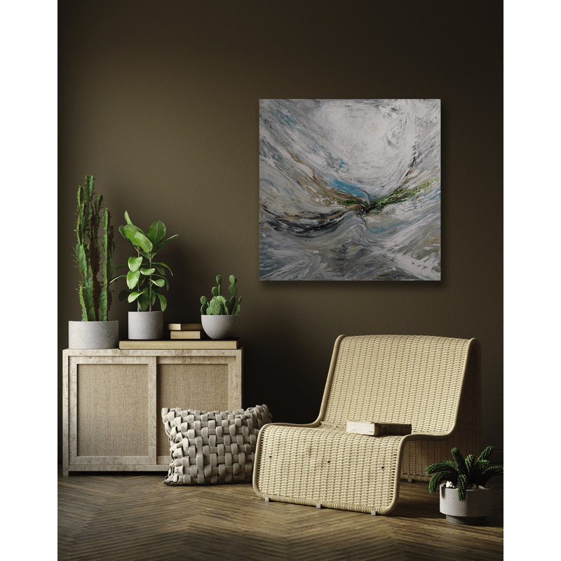 Air - Artist Enhanced Canvas Print, 20" H x 20" W x 1.5" D, Black Framed Canvas