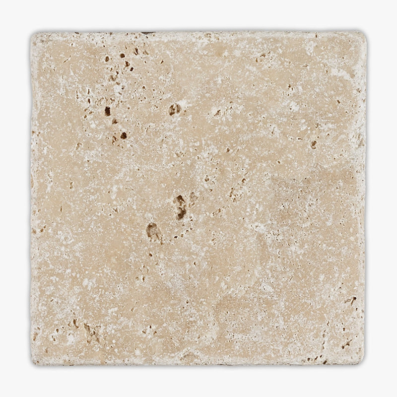 Ivory Tumbled 12x12 Travertine Paver