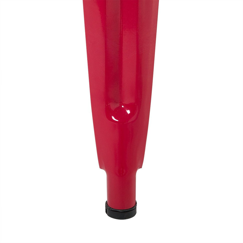 Counter Stool with Metal Frame, Red, Counter Stool (24" Seat Height)