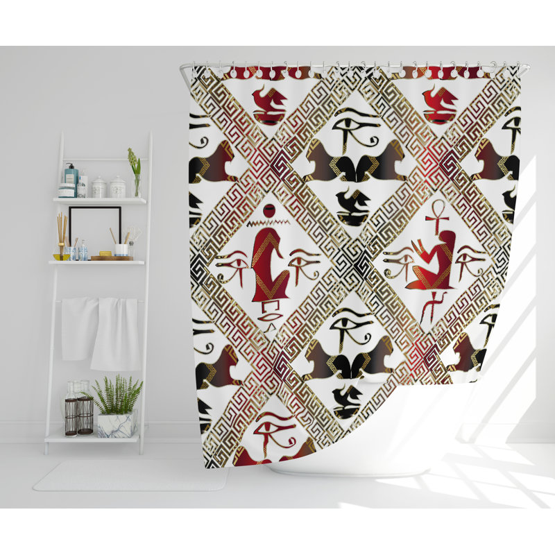 Stali Polyester Shower Curtain Set, 168cm H x 168cm W