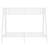 Metal Twin XL over Queen Bunk Bed for Teens & Adults, Space-Saving, Noise-Free, No Box Spring, White