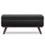 Repose-pieds capitonné rectangulaire en cuir végétalien Mid-Century avec mousse à haute densité Owen-63970217
