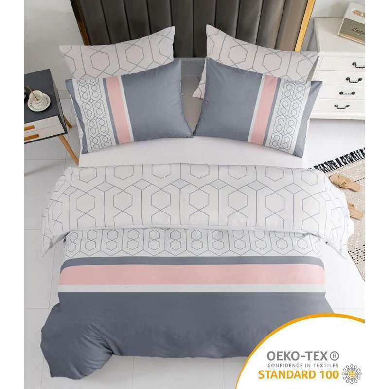 Striped Duvet Cover with Pillow Shams Included, California King Duvet Cover + 2 King Pillowcases